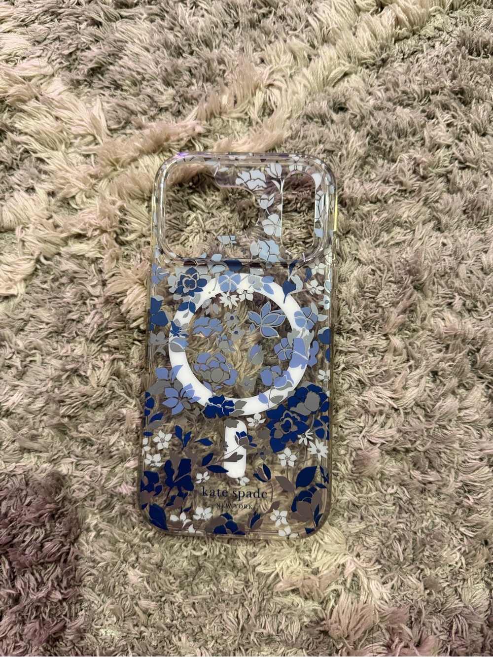 kate spade Blue Floral MagSafe Compatible iPhone 17 Pro Case